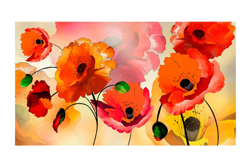 Fototapet XXL Velvet Poppies 500x280 - Artgeist sp. z o. o. - Inredning - Väggdekor - Tapet & tapettillbehör - Fototapet