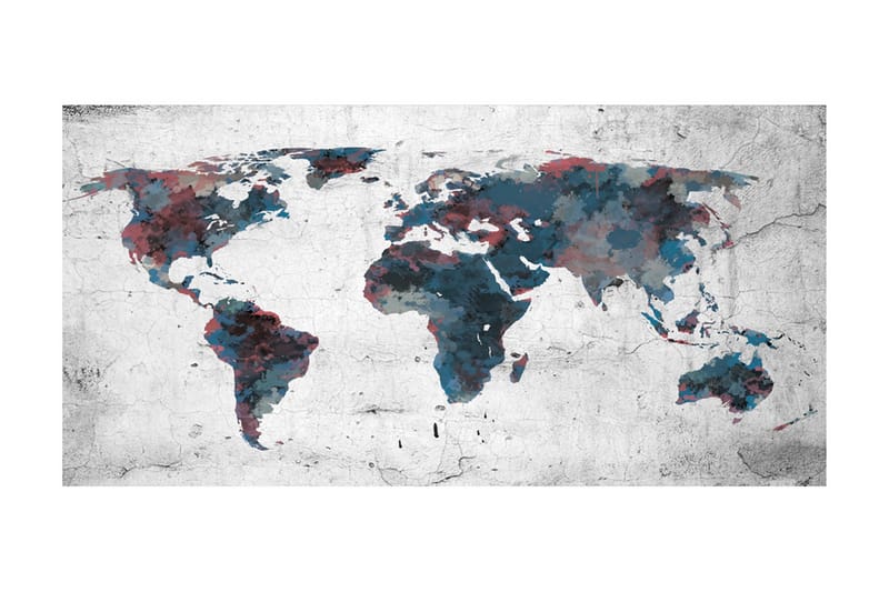 Fototapet XXL World Map On The Wall 550x270 - Artgeist sp. z o. o. - Inredning - Väggdekor - Tapet & tapettillbehör - Fototapet