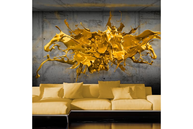 Fototapet Yellow Splash 100x70 - Artgeist sp. z o. o. - Inredning - Väggdekor - Tapet & tapettillbehör - Fototapet