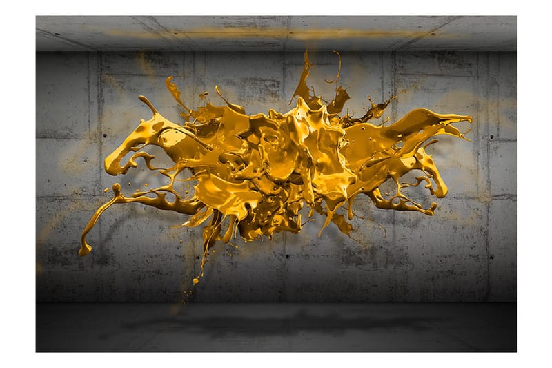 Fototapet Yellow Splash 250x175 - Artgeist sp. z o. o. - Inredning - Väggdekor - Tapet & tapettillbehör - Fototapet