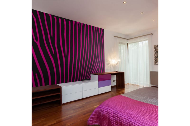 Fototapet Zebra Mönster Violett 400x309, Artgeist sp. z o. o.