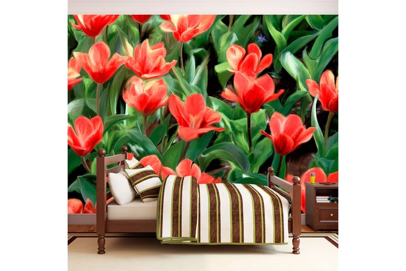 Fototapet Painted Flowers 300x231, Artgeist sp. z o. o.