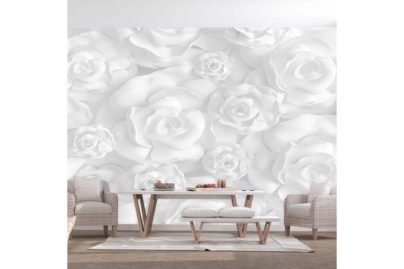Fototapet Plaster Flowers 300x210 - Artgeist sp. z o. o. - Inredning - Väggdekor - Tapet & tapettillbehör - Fototapet