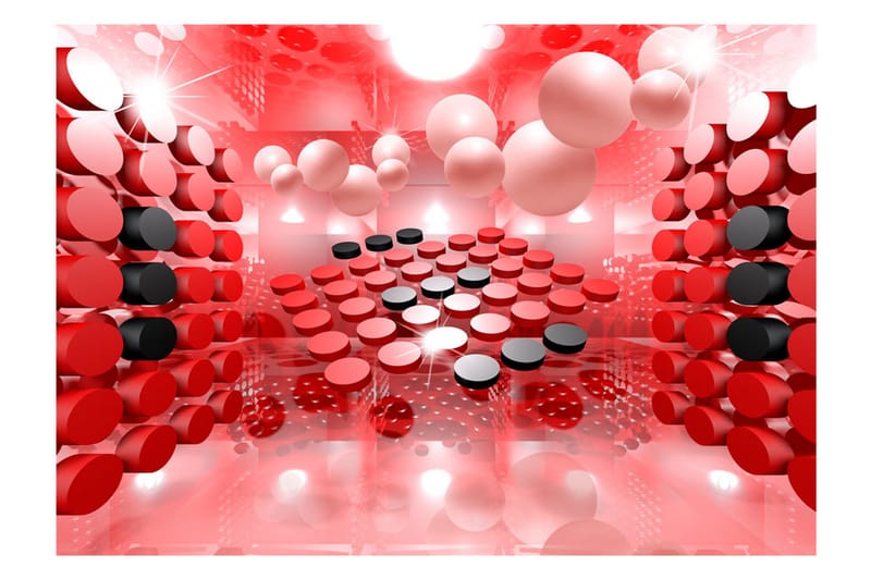 Fototapet Playing In Red And Black 200x140 - Artgeist sp. z o. o. - Inredning - Väggdekor - Tapet & tapettillbehör - Fototapet