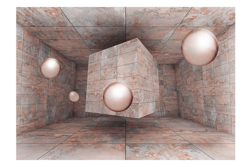 Fototapet Pink Box 400x280 - Artgeist sp. z o. o. - Inredning - Väggdekor - Tapet & tapettillbehör - Fototapet