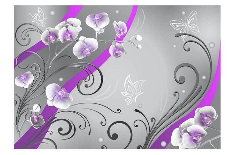 Fototapet Purple Orchids Variation 200x140 - Artgeist sp. z o. o. - Fototapet