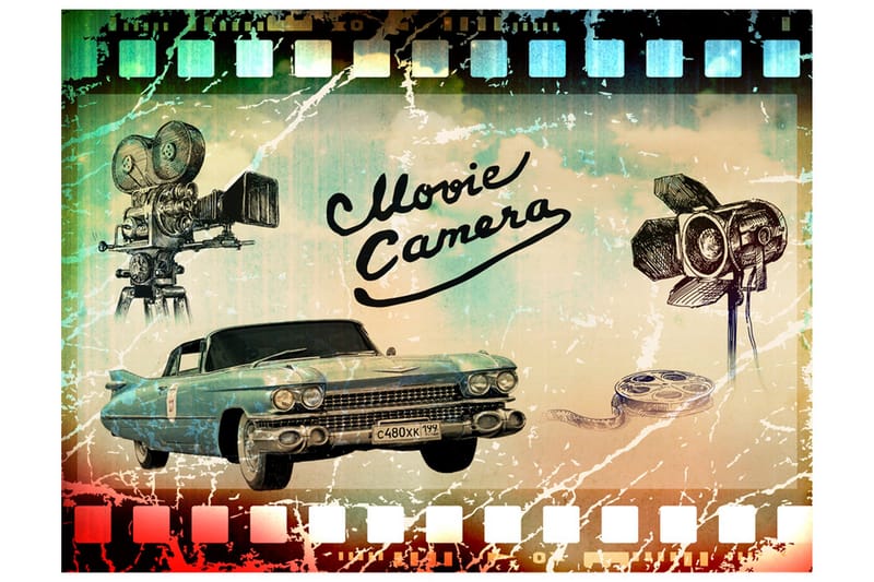 Fototapet På Väg Till Hollywood 200x154 - Artgeist sp. z o. o. - Inredning - Väggdekor - Tapet & tapettillbehör - Fototapet