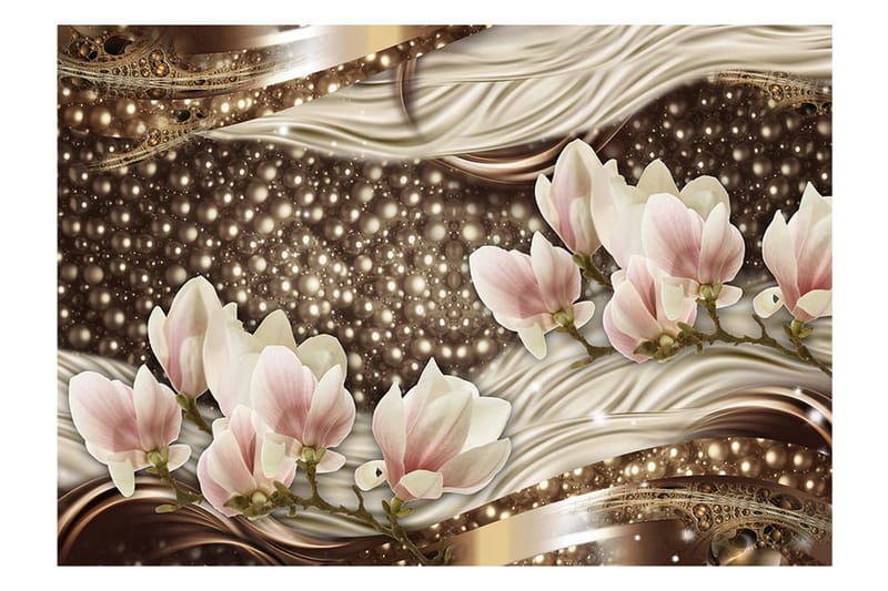 Fototapet Pearls And Magnolias 150x105 - Artgeist sp. z o. o. - Inredning - Väggdekor - Tapet & tapettillbehör - Fototapet