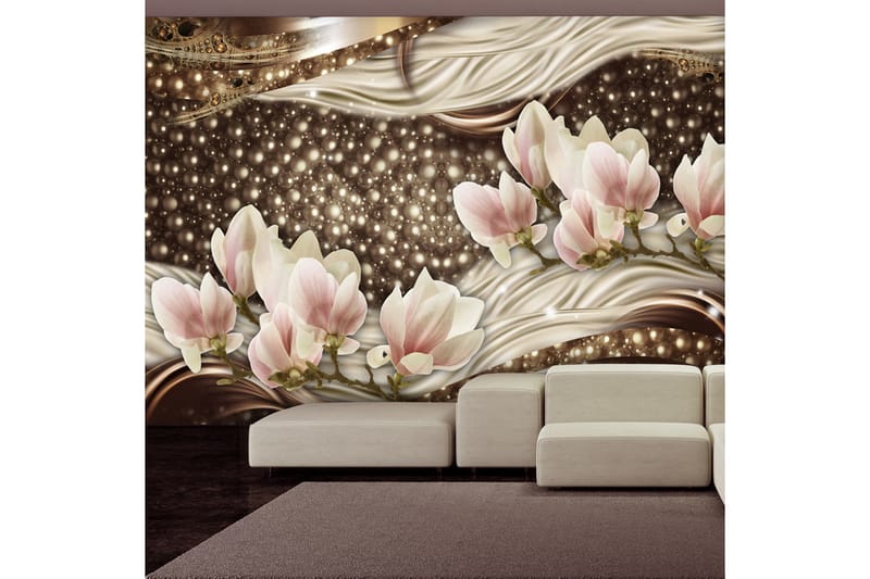 Fototapet Pearls And Magnolias 350x245 - Artgeist sp. z o. o. - Inredning - Väggdekor - Tapet & tapettillbehör - Fototapet