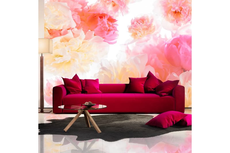 Fototapet Pastel Peonies 150x105 - Artgeist sp. z o. o. - Inredning - Väggdekor - Tapet & tapettillbehör - Fototapet
