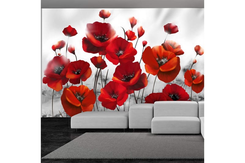 Fototapet Poppies In The Moonlight 450x315 - Artgeist sp. z o. o. - Inredning - Väggdekor - Tapet & tapettillbehör - Fototapet