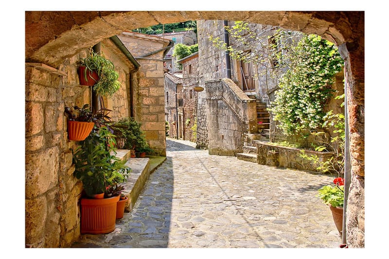 Fototapet Provincial Alley In Tuscany 400x280 - Artgeist sp. z o. o. - Inredning - Väggdekor - Tapet & tapettillbehör - Fototapet