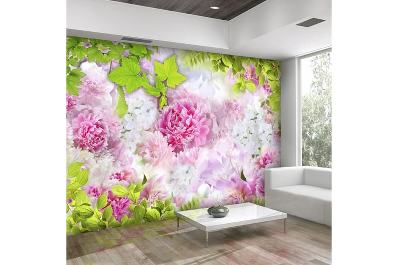Fototapet Peonies 350x245 - Artgeist sp. z o. o. - Inredning - Väggdekor - Tapet & tapettillbehör - Fototapet