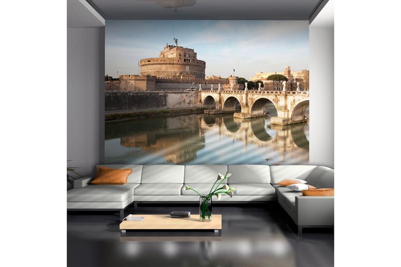 Fototapet Ponte San Angelo 300x231 - Artgeist sp. z o. o. - Inredning - Väggdekor - Tapet & tapettillbehör - Fototapet