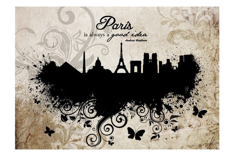 Fototapet Paris Is Always A Good Idea Vintage 150x105 - Artgeist sp. z o. o. - Inredning - Väggdekor - Tapet & tapettillbehör - Fototapet