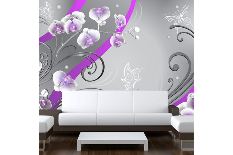 Fototapet Purple Orchids Variation 350x245 - Artgeist sp. z o. o. - Inredning - Väggdekor - Tapet & tapettillbehör - Fototapet