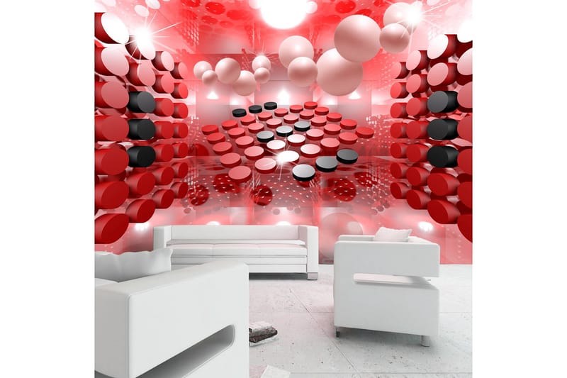 Fototapet Playing In Red And Black 250x175, Artgeist sp. z o. o.