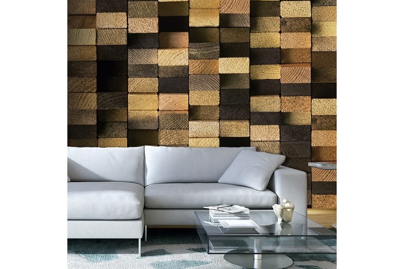Fototapet Protected By The Wooden Weave 50x1000 - Artgeist sp. z o. o. - Inredning - Väggdekor - Tapet & tapettillbehör - Fototapet