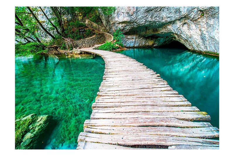 Fototapet Plitvice Lakes National Park Croatia 100x70 - Artgeist sp. z o. o. - Inredning - Väggdekor - Tapet & tapettillbehör - Fototapet