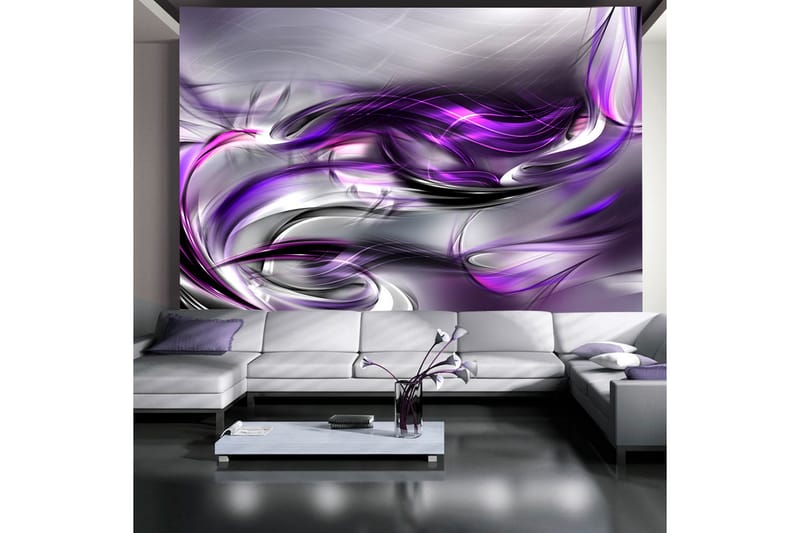 Fototapet Purple Swirls 150x105 - Artgeist sp. z o. o. - Fototapet