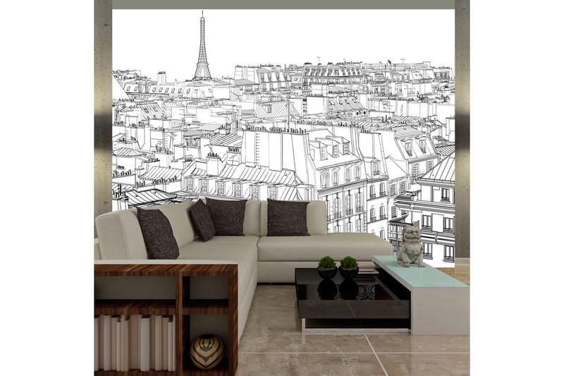 Fototapet Parisian S Sketchbook 300x231 - Artgeist sp. z o. o. - Inredning - Väggdekor - Tapet & tapettillbehör - Fototapet