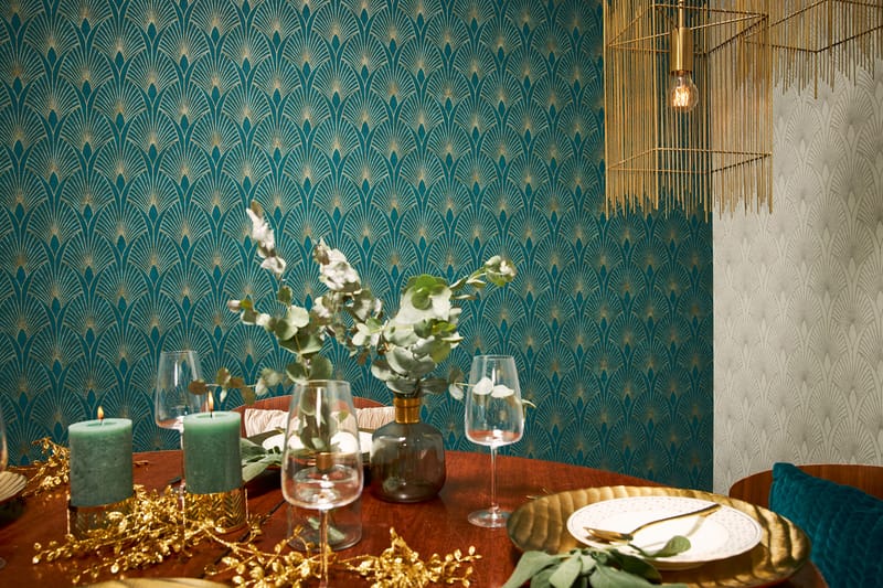 Art deco Tapet New Walls 50's Glam Ovävd - AS Creation - Inredning - Väggdekor - Tapet & tapettillbehör - Mönstrad tapet