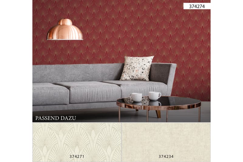 Art deco Tapet New Walls 50's Glam Ovävd - AS Creation - Inredning - Väggdekor - Tapet & tapettillbehör - Mönstrad tapet