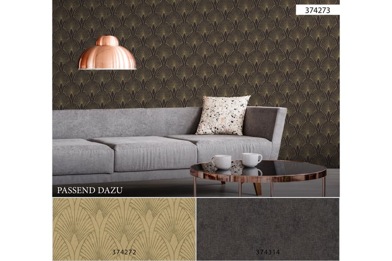 Art deco Tapet New Walls 50's Glam Ovävd - AS Creation - Inredning - Väggdekor - Tapet & tapettillbehör - Mönstrad tapet