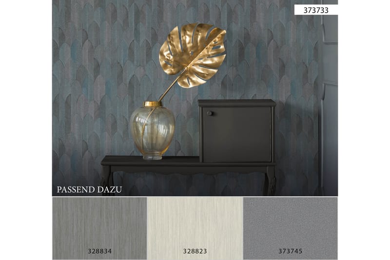 Art deco Tapet Sumatra Ovävd Grå Blå - AS Creation - Inredning - Väggdekor - Tapet & tapettillbehör - Mönstrad tapet