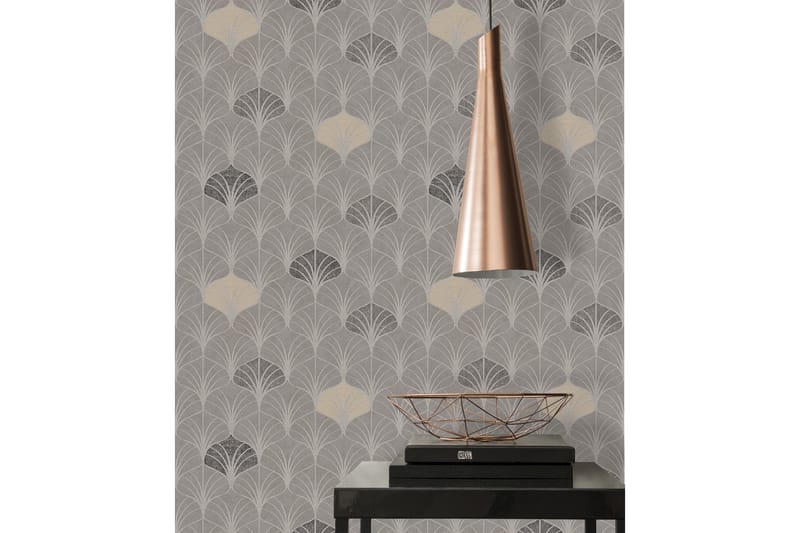 Art deco Tapet Pop Style Ovävd Grå - AS Creation - Inredning - Väggdekor - Tapet & tapettillbehör - Mönstrad tapet