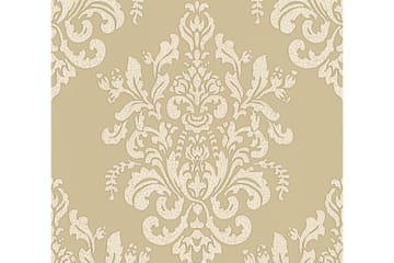 Barock Tapet Hermitage Ovävd Beige Guld