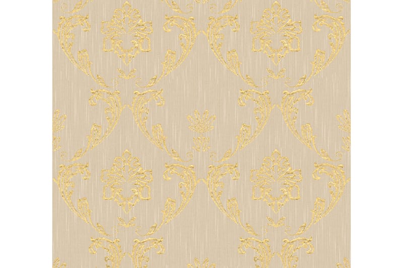 Barock Tapet Metallic Silk Ovävd Guld - AS Creation - Inredning - Väggdekor - Tapet & tapettillbehör - Mönstrad tapet