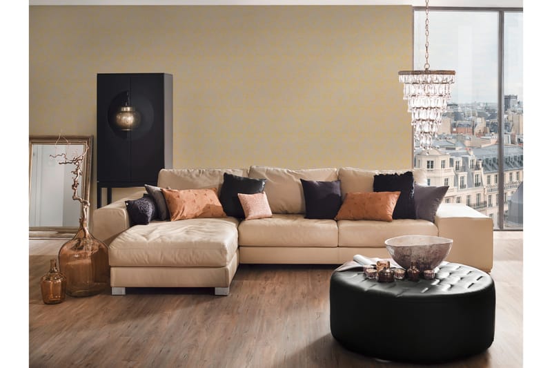 Barock Tapet Metallic Silk Ovävd Guld - AS Creation - Inredning - Väggdekor - Tapet & tapettillbehör - Mönstrad tapet