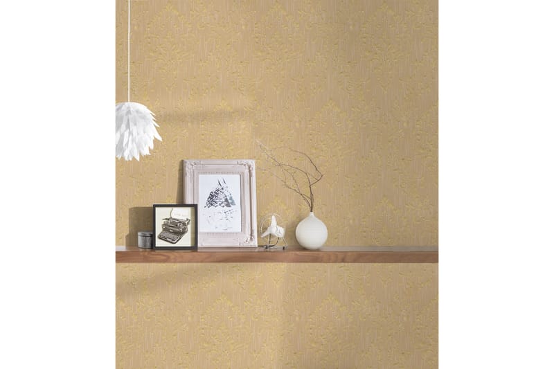 Barock Tapet Metallic Silk Ovävd Guld - AS Creation - Inredning - Väggdekor - Tapet & tapettillbehör - Mönstrad tapet