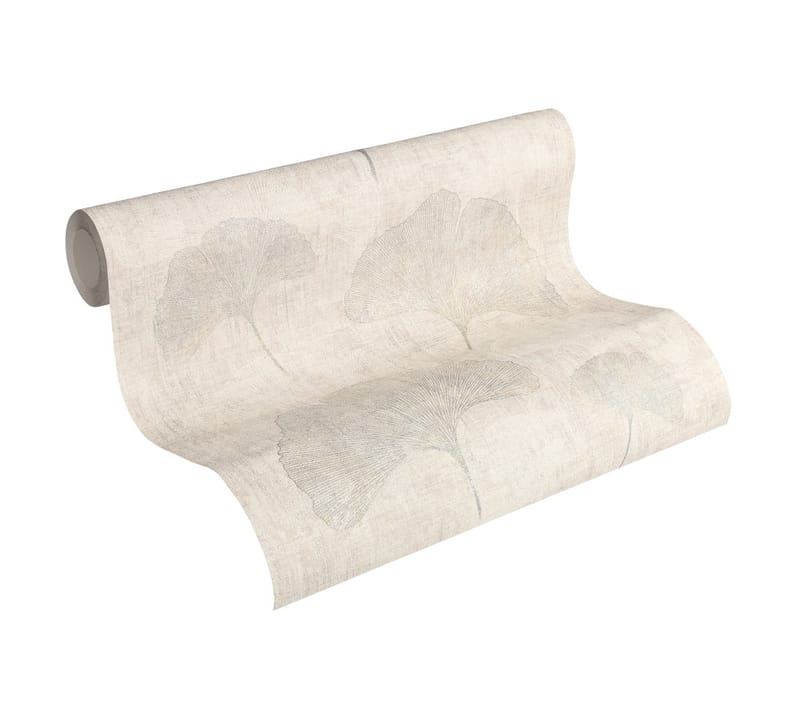 Blommig Tapet Cuba Ovävd Beige Metallic - AS Creation - Inredning - Väggdekor - Tapet & tapettillbehör - Mönstrad tapet