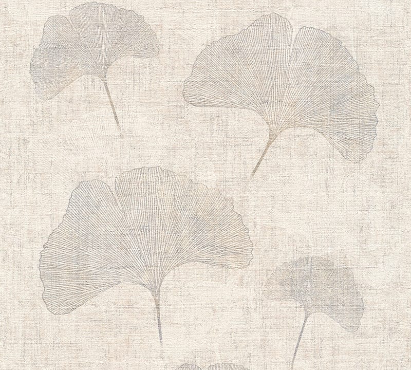 Blommig Tapet Cuba Ovävd Beige Metallic - AS Creation - Inredning - Väggdekor - Tapet & tapettillbehör - Mönstrad tapet
