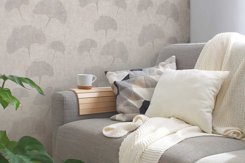 Blommig Tapet Cuba Ovävd Beige Metallic - AS Creation - Inredning - Väggdekor - Tapet & tapettillbehör - Mönstrad tapet