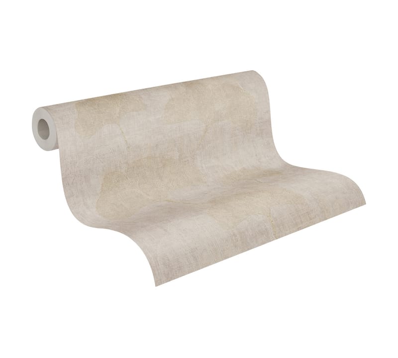 Blommig Tapet Cuba Ovävd Beige Metallic - AS Creation - Inredning - Väggdekor - Tapet & tapettillbehör - Mönstrad tapet