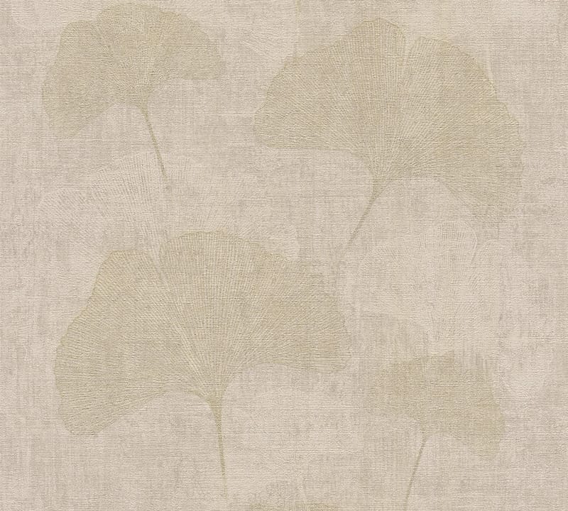 Blommig Tapet Cuba Ovävd Beige Metallic - AS Creation - Inredning - Väggdekor - Tapet & tapettillbehör - Mönstrad tapet