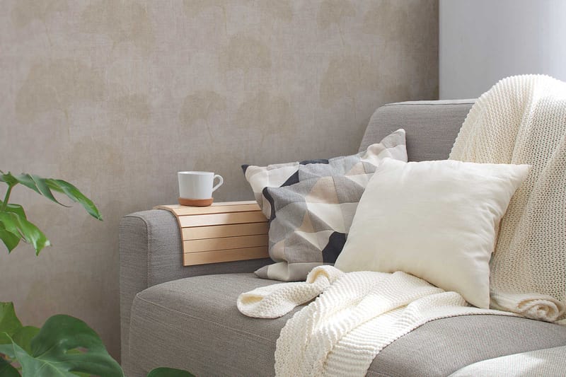 Blommig Tapet Cuba Ovävd Beige Metallic - AS Creation - Inredning - Väggdekor - Tapet & tapettillbehör - Mönstrad tapet