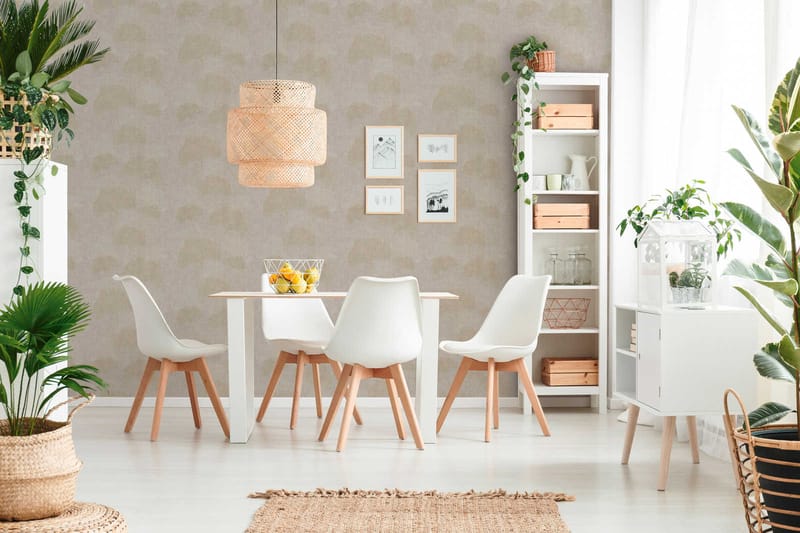 Blommig Tapet Cuba Ovävd Beige Metallic - AS Creation - Inredning - Väggdekor - Tapet & tapettillbehör - Mönstrad tapet