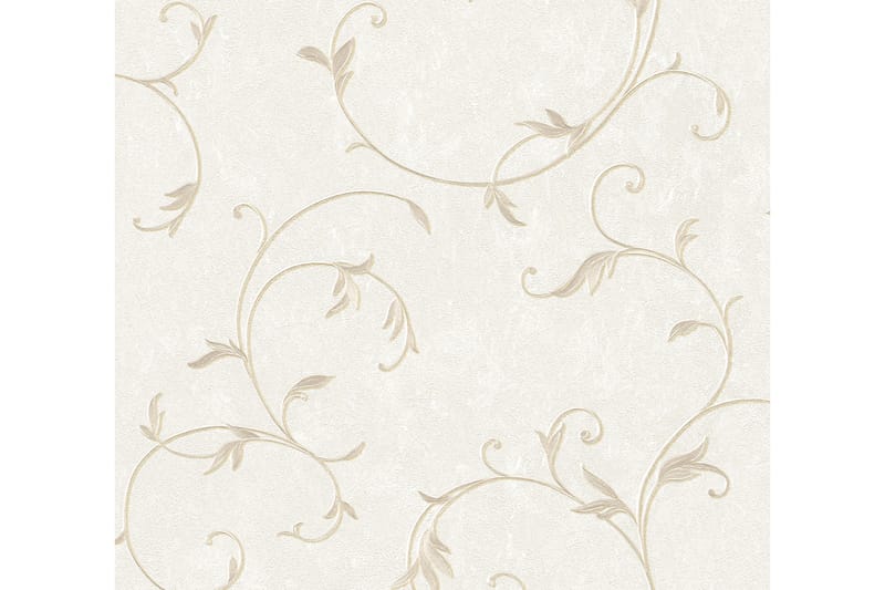 Blommig Tapet Romantico Ovävd Beige - AS Creation - Inredning - Väggdekor - Tapet & tapettillbehör - Mönstrad tapet
