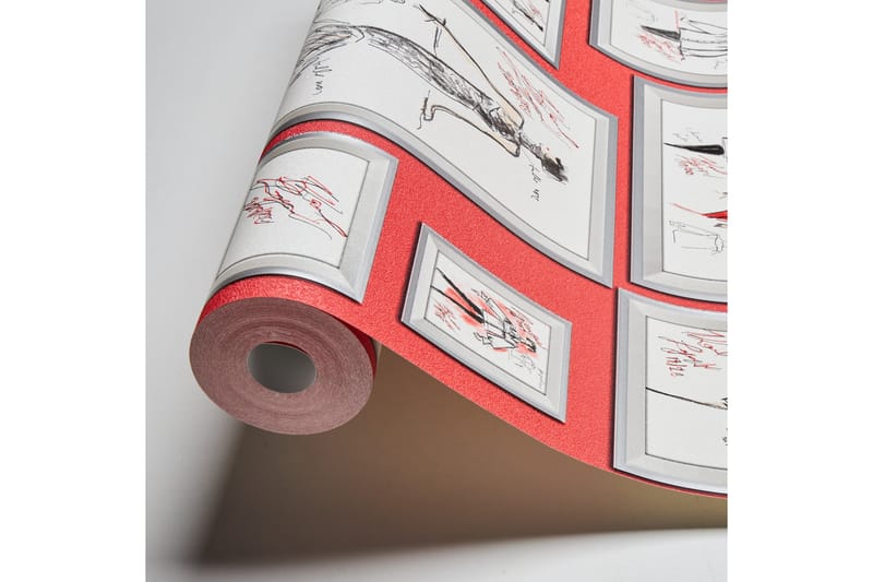 Designer Tapet Sketch by Karl Lagerfeld - AS Creation - Kökstapet - Mönstrad tapet - Vinyltapet