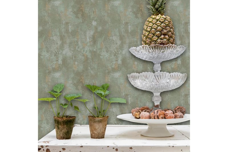 DUTCH WALLCOVERINGS Tapet betong grön TP1010 - Inredning - Väggdekor - Tapet & tapettillbehör - Mönstrad tapet
