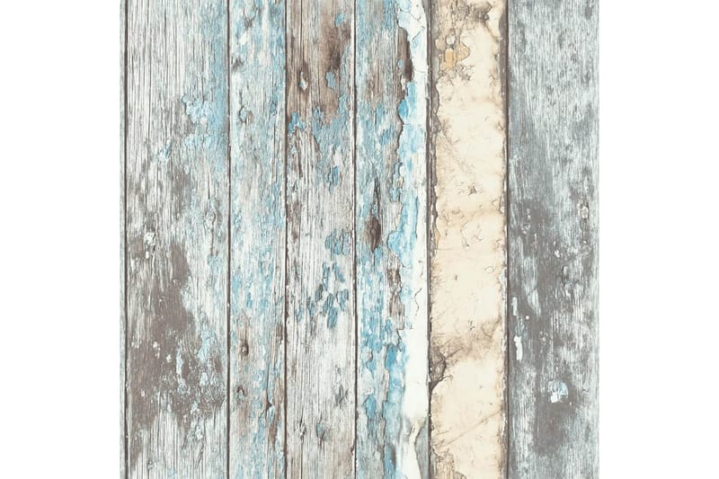 DUTCH WALLCOVERINGS Tapet scrapwood blå PE10012 - Inredning - Väggdekor - Tapet & tapettillbehör - Mönstrad tapet