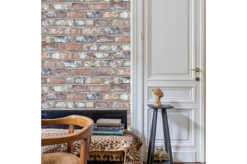 DUTCH WALLCOVERINGS Tapet tegelsten flerfärgad EW3103 - Inredning - Väggdekor - Tapet & tapettillbehör - Mönstrad tapet