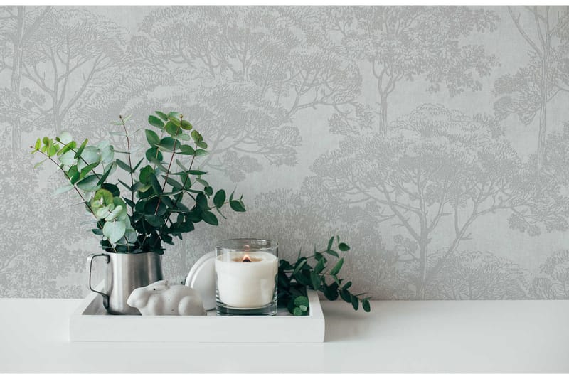 Forest look Tapet Cuba Ovävd Beige Cream - AS Creation - Inredning - Väggdekor - Tapet & tapettillbehör - Mönstrad tapet