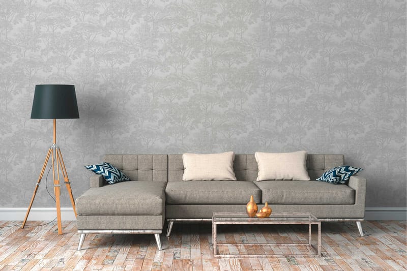 Forest look Tapet Cuba Ovävd Beige Cream - AS Creation - Inredning - Väggdekor - Tapet & tapettillbehör - Mönstrad tapet