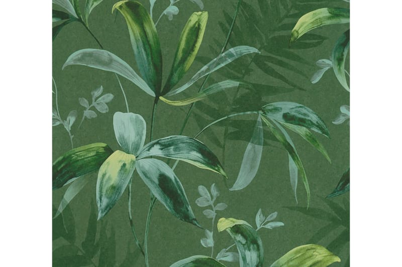 Jungle Tapet Jungle Chic Ovävd Grön - AS Creation - Inredning - Väggdekor - Tapet & tapettillbehör - Mönstrad tapet