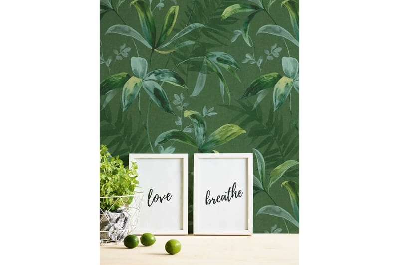 Jungle Tapet Jungle Chic Ovävd Grön - AS Creation - Inredning - Väggdekor - Tapet & tapettillbehör - Mönstrad tapet